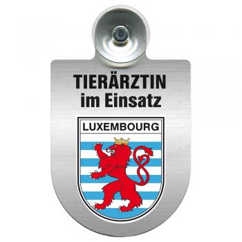 Einsatzschild für Windschutzscheibe incl. Saugnapf - Tierärztin im Einsatz - 309474-21 - Region Luxembourg