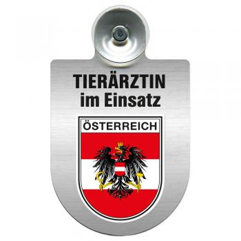 Einsatzschild für Windschutzscheibe incl. Saugnapf - Tierärztin im Einsatz - 309474-20  Region Österreich