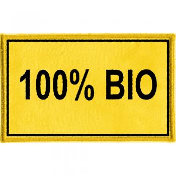 Aufnäher - Schild 100 % Bio - 21703 - Gr. ca. 8 x 5 cm - Patches Stick Applikation