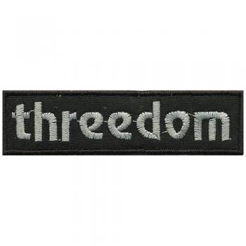 AUFNÄHER - threedom - 04759 - Gr. ca. 9,5 x 2,5 cm - Patches Stick Applikation