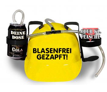 Trinkhelm Spaßhelm mit Printmotiv - Blasenfrei gezapft - 51600 gelb