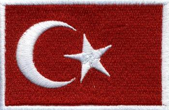 Aufnäher Länderfahne - TÜRKEI - 21672 - Gr. ca. 8 x 5 cm