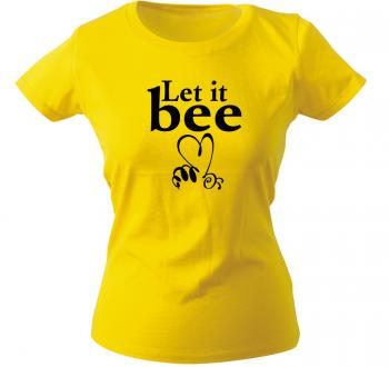 Girly-Shirt mit Print – Let it bee - 10470 gelb - XL
