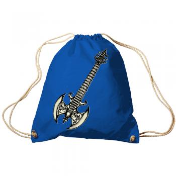 Trend-Bag Turnbeutel Sporttasche Rucksack mit Print - Gitarre Elektrogitarre - TB10852 Royal