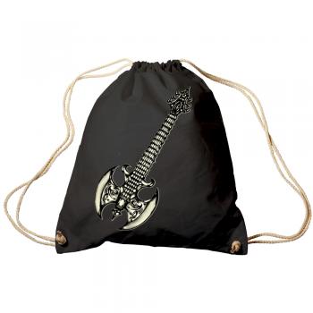 Trend-Bag Turnbeutel Sporttasche Rucksack mit Print - Gitarre Elektrogitarre - TB10852 schwarz