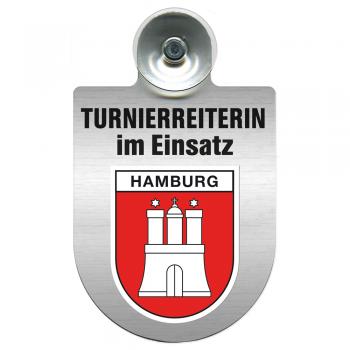 Einsatzschild mit Saugnapf Turnierreiterin im Einsatz 309478 Region Hamburg