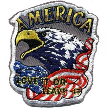 Applikation Patches Aufnäher - America Flagge Adler - Gr. ca. 8cm x 6cm (04362)