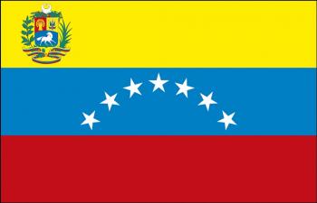 Schwenkfahne mit Holzstock - Venezuela - Gr. ca. 40x30cm - 77184 - Flagge, Fahne, Stockländerfahne