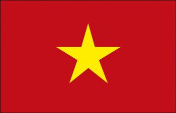 Schwenkfahne mit Holzstock - Vietnam - Gr. ca. 40x30cm - 77185 - Flagge, Dekofahne, Stockländerfahne
