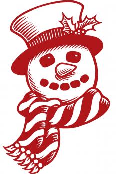 Wandtattoo Dekorfolie Schneemann WD0804 -  verschiedene Farben und Größen zur Wahl