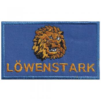 Aufnäher - Löwenstark - 1803-Gr. ca. 9,5 cm x 5,5 cm - Patches Stick Applikation