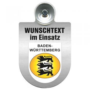 Einsatzschild Windschutzscheibe incl. Saugnapf - Wachdienst im Einsatz - 309753 - Region Baden-Württemberg