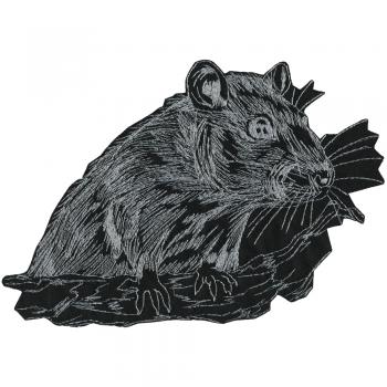 XXL Aufnäher Patches Applikation - Biber Nagetier - 07301 Gr. ca. 30,5 x19,5 cm