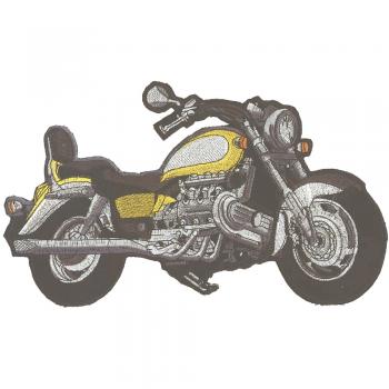 Rückenaufnäher- Bike - 08029 gelb - Gr. ca. 30 x 20 cm - Patches Stick Applikation
