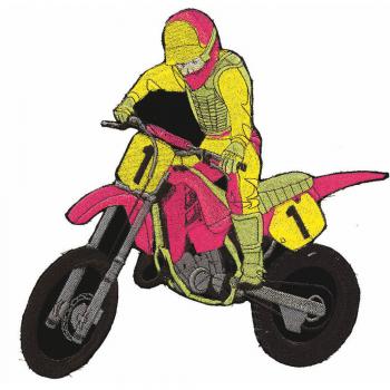 Rückenaufnäher - Biker - 08044 - Gr. ca. 25 x 30 cm - Patches Stick Applikation