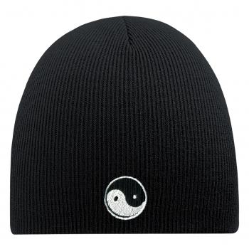 Beanie Mütze Ying Yang 54893 Schwarz