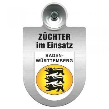 Einsatzschild Windschutzscheibe incl. Saugnapf - Züchter im Einsatz - 309384 Region Baden-Württemberg