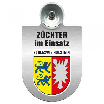 Einsatzschild Windschutzscheibe incl. Saugnapf - Züchter im Einsatz - 309384 Region Schleswig-Holstein