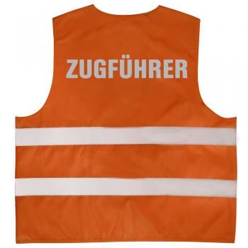 Warnweste mit Aufdruck - ZUGFÜHRER - 10348 orange - Gr. 2XL