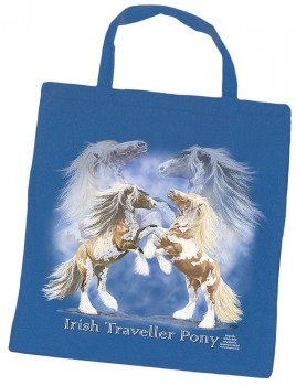 Baumwolltasche mit Pferdemotiv Druck "Irish Traveller Pony" (08877)