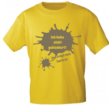 Kinder T-Shirt mit Aufdruck - Ich habe nicht gekleckert ... - 08155 - gelb - Gr. 86-164