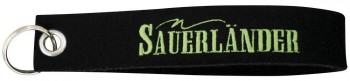 Filz-Schlüsselanhänger mit Stick Sauerländer Gr. ca. 17x3cm 14191 schwarz