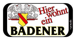 Türschild - Hier wohnt ein Badener - 301397 - Gr. ca. 146 x 75mm