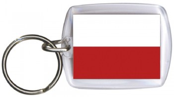 Schlüsselanhänger Länderfahne Flagge - POLEN - Gr. ca. 4x5cm - 81132 - Keyholder