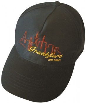 Baseballcap mit Einstickung - Skyline Frankfurt - 68000 schwarz
