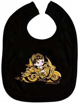 Baby-Lätzchen - Druckmotiv - Biker Girl - 07001 - schwarz