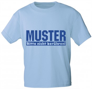 Kinder-T-Shirt mit Print - Muster - bitte nicht berühren - 06941 hellblau - Gr. 86-164