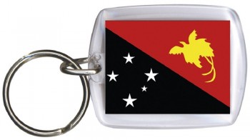 Schlüsselanhänger Anhänger - PAPUA-NEUGUINEA - Gr. ca. 4x5cm - 81127 - Keyholder WM Länder
