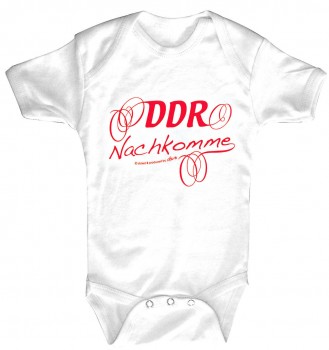 Babystrampler mit Print – DDR Nachkomme – 08389 weiß - 12-18 Monate