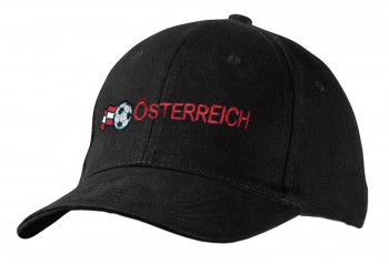 Baseballcap mit Flagge Fußball - Österreich - 68017 schwarz