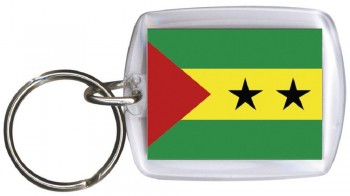 Schlüsselanhänger Anhänger - SAO TOME - Gr. ca. 4x5cm - 81136 - WM Länder  Keyholder
