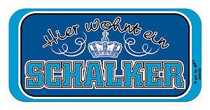 Türschild - Hier wohnt ein Schalker - 308134