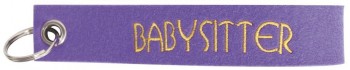 Filz-Schlüsselanhänger mit Stick BABYSITTER Gr. ca. 17x3cm 14071 Keyholder lila