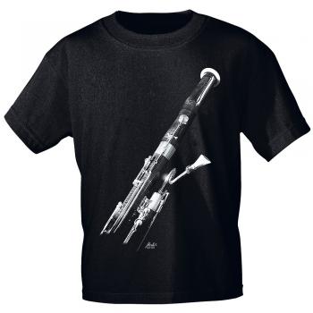 T-Shirt unisex mit Print - Basson - von ROCK YOU MUSIC SHIRTS - 10175 schwarz - Gr. M