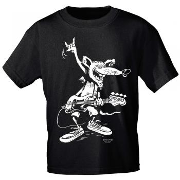 T-Shirt unisex mit Print - Bass Rat - von ROCK YOU MUSIC SHIRTS - 10164 schwarz - Gr. XL