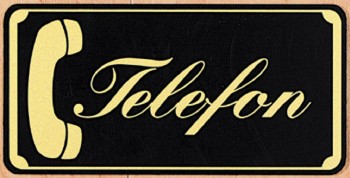 Hinweisschild - TELEFON - Gr. ca. 150 x 75 mm - 308081