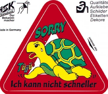 PVC Aufkleber Auto-Applikation Spass-Motive und Sprüche - Sorry ich ... - 303433 - Gr. ca. 11 x 10 cm