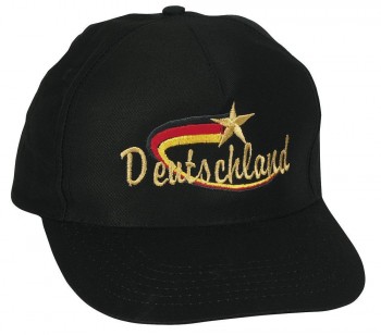 Baseballcap mit Stick - DEUTSCHLAND - 68080 schwarz