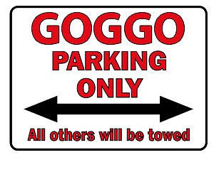 Kunststoffschild - Parkschild - Goggo Parking Only - Gr. ca. 40 x 30 cm - 303071 -
