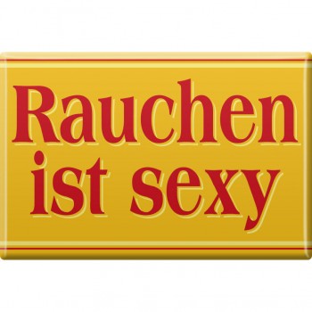 Magnet - Rauchen ist sexy - Gr. ca. 8 x 5,5 cm - 38457 gelb