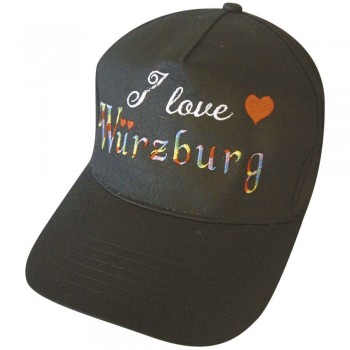 Baseballcap mit Einstickung - I love Würzburg - 68851 schwarz
