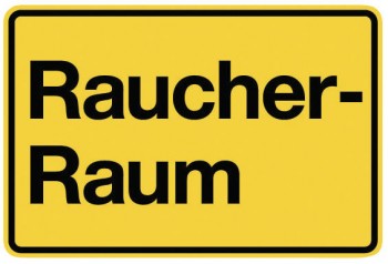 Türschild Kunststoffschild - RAUCHERRAUM - Gr. ca. 30 x 20 cm - 300911