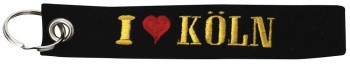 Filz-Schlüsselanhänger mit Stick I LOVE KÖLN Gr. ca. 17x3cm 14020 Keyholder schwarz