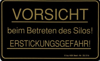 Warnschild - VORSICHT ERSTICKUNGSGEFAHR - Gr. 25 x 15 cm - 308464