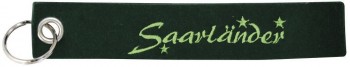 Filz-Schlüsselanhänger mit Stick Saarländer Gr. ca. 17x3cm 14176 schwarz