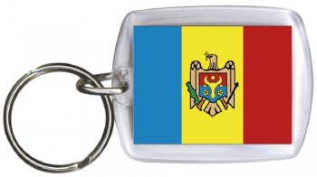 Schlüsselanhänger Anhänger - MOLDAWIEN - Gr. ca. 4x5cm - 81109 -  Keyholder WM Länder